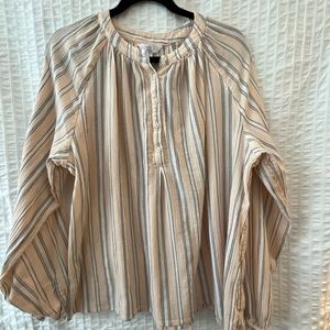 Long Sleeved Henley Blouse